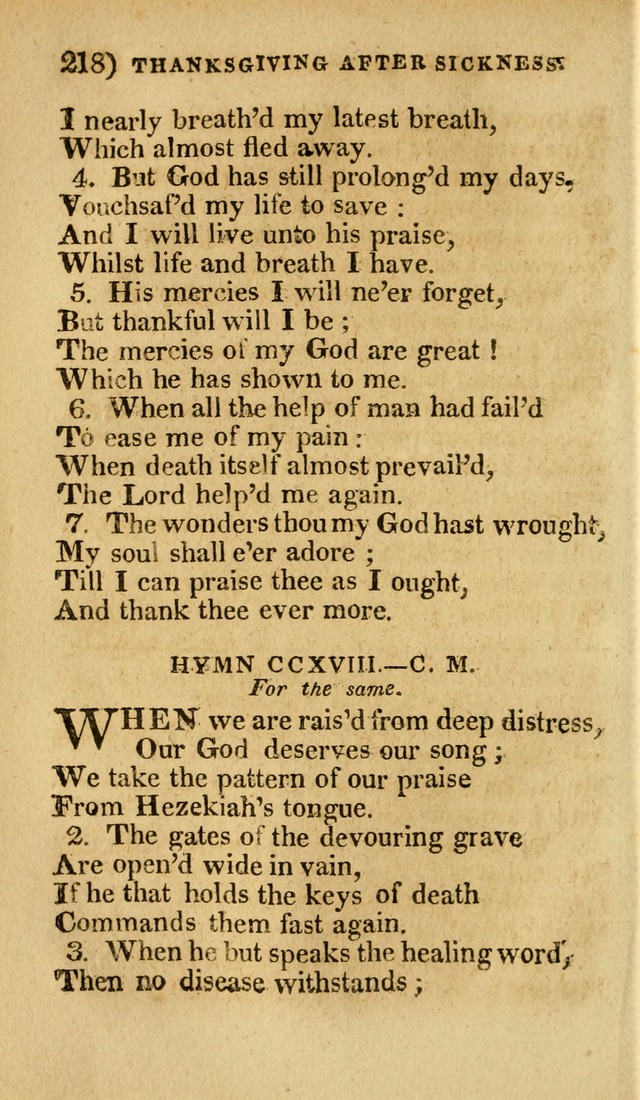 Church Hymn Book: consisting of newly composed hymns with the addition of hymns and psalms, from other authors, carefully adapted for the use of public worship, and many other occasions (1st ed.) page 237