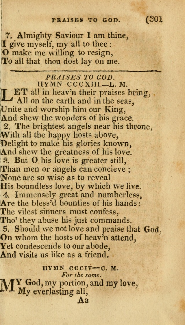 Church Hymn Book: consisting of newly composed hymns with the addition of hymns and psalms, from other authors, carefully adapted for the use of public worship, and many other occasions (1st ed.) page 320