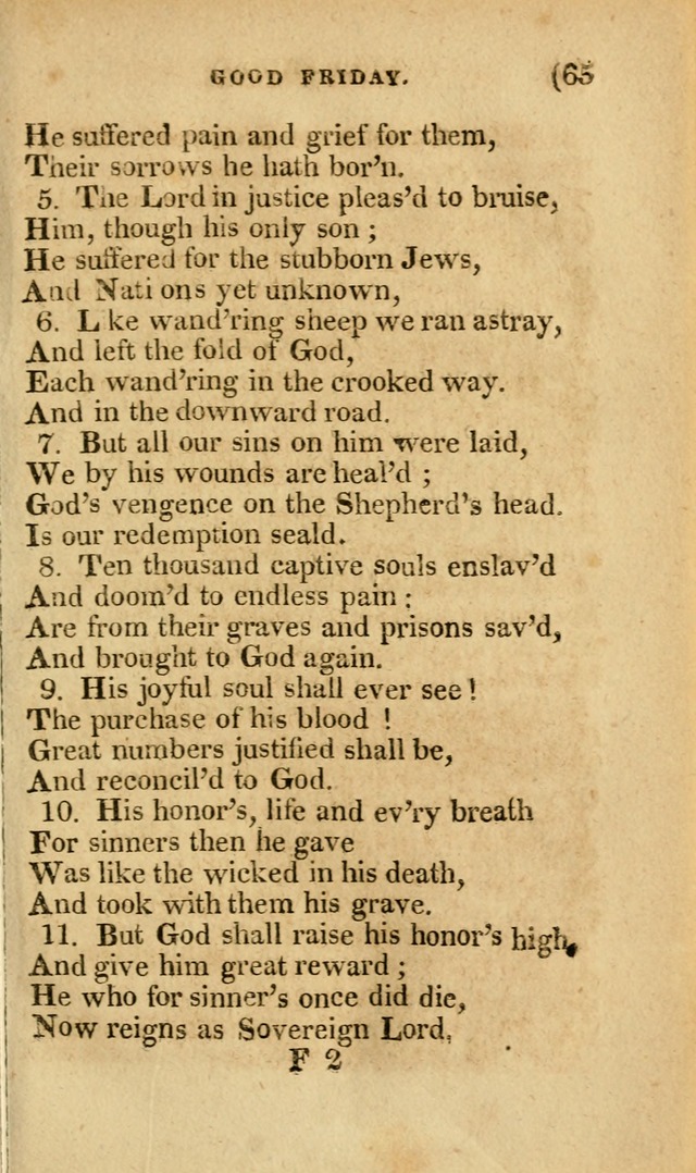 Church Hymn Book: consisting of newly composed hymns with the addition of hymns and psalms, from other authors, carefully adapted for the use of public worship, and many other occasions (1st ed.) page 84