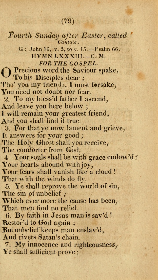 Church Hymn Book: consisting of newly composed hymns with the addition of hymns and psalms, from other authors, carefully adapted for the use of public worship, and many other occasions (1st ed.) page 98