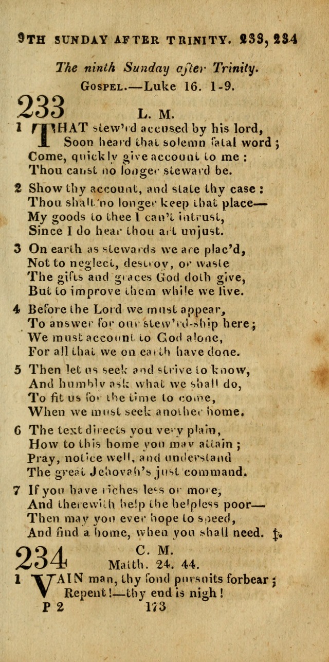 Church Hymn Book; consisting of hymns and psalms, original and selected. adapted to public worship and many other occasions. 2nd ed. page 171