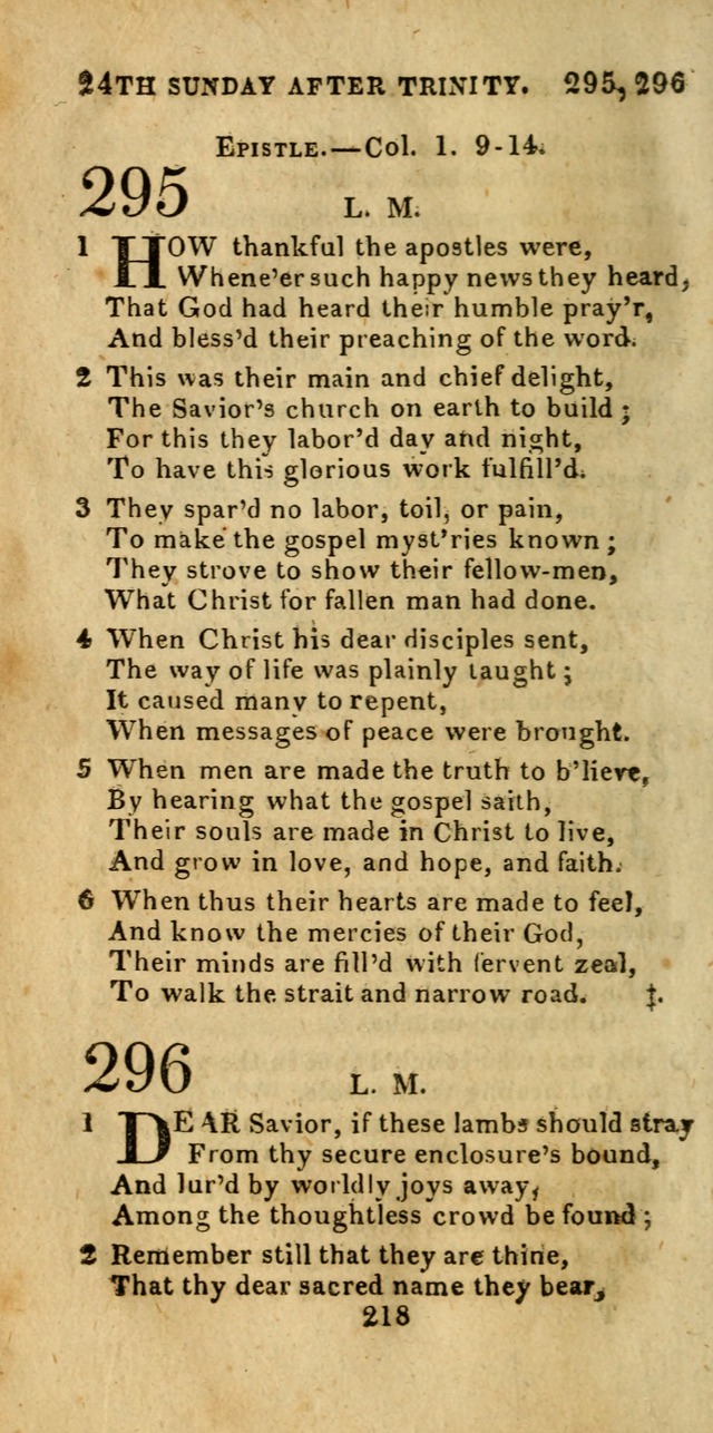 Church Hymn Book; consisting of hymns and psalms, original and selected. adapted to public worship and many other occasions. 2nd ed. page 216