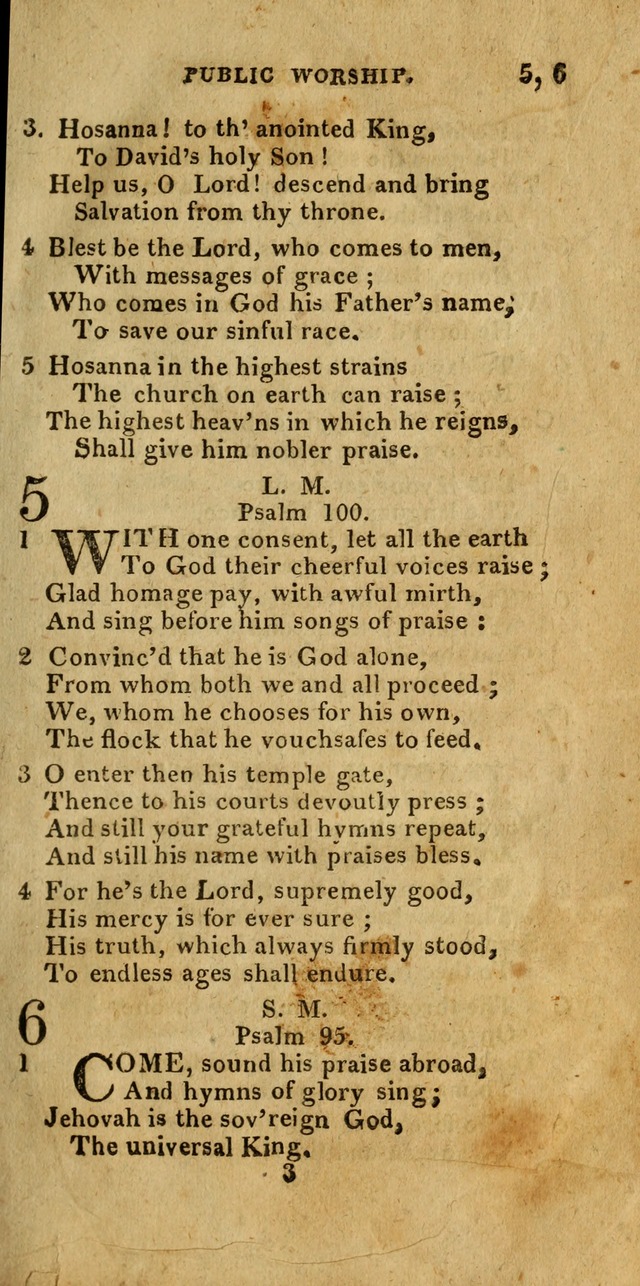 Church Hymn Book; consisting of hymns and psalms, original and selected. adapted to public worship and many other occasions. 2nd ed. page 3