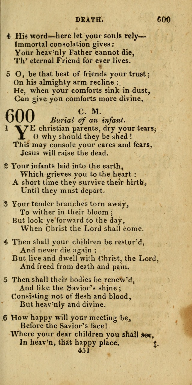 Church Hymn Book; consisting of hymns and psalms, original and selected. adapted to public worship and many other occasions. 2nd ed. page 449