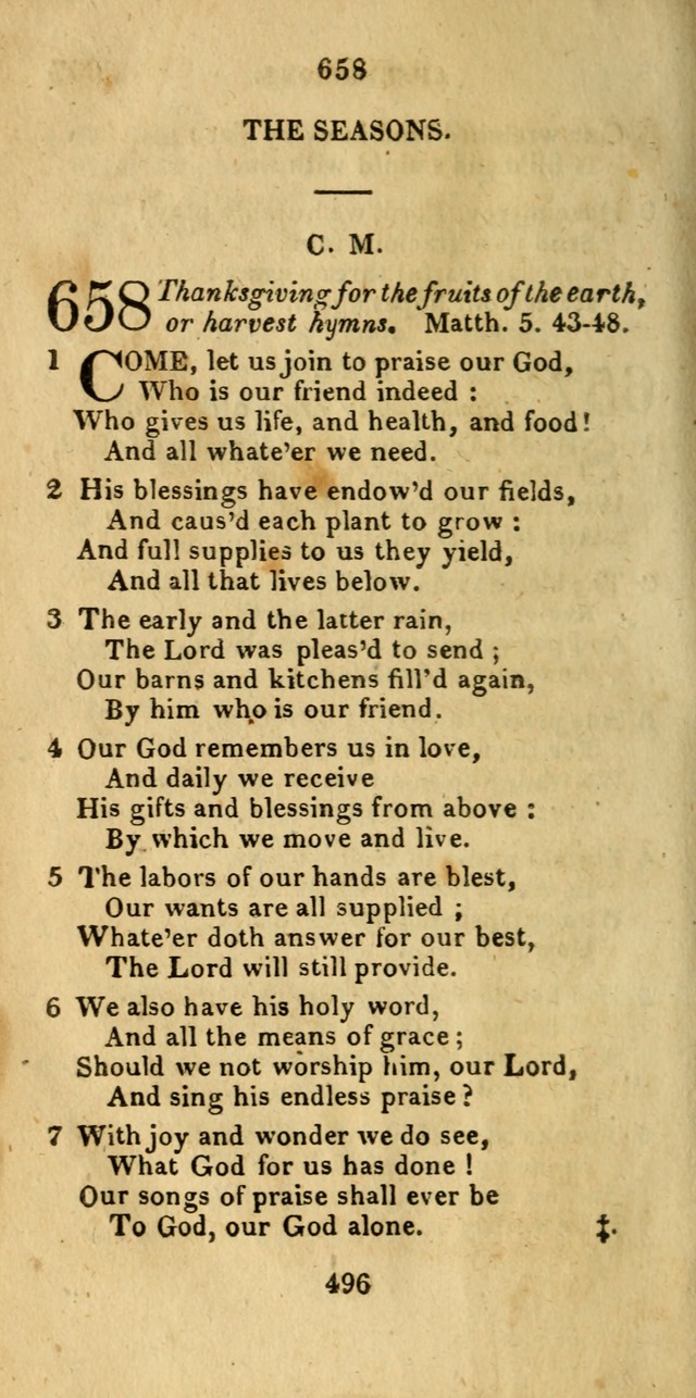 Church Hymn Book; consisting of hymns and psalms, original and selected. adapted to public worship and many other occasions. 2nd ed. page 492