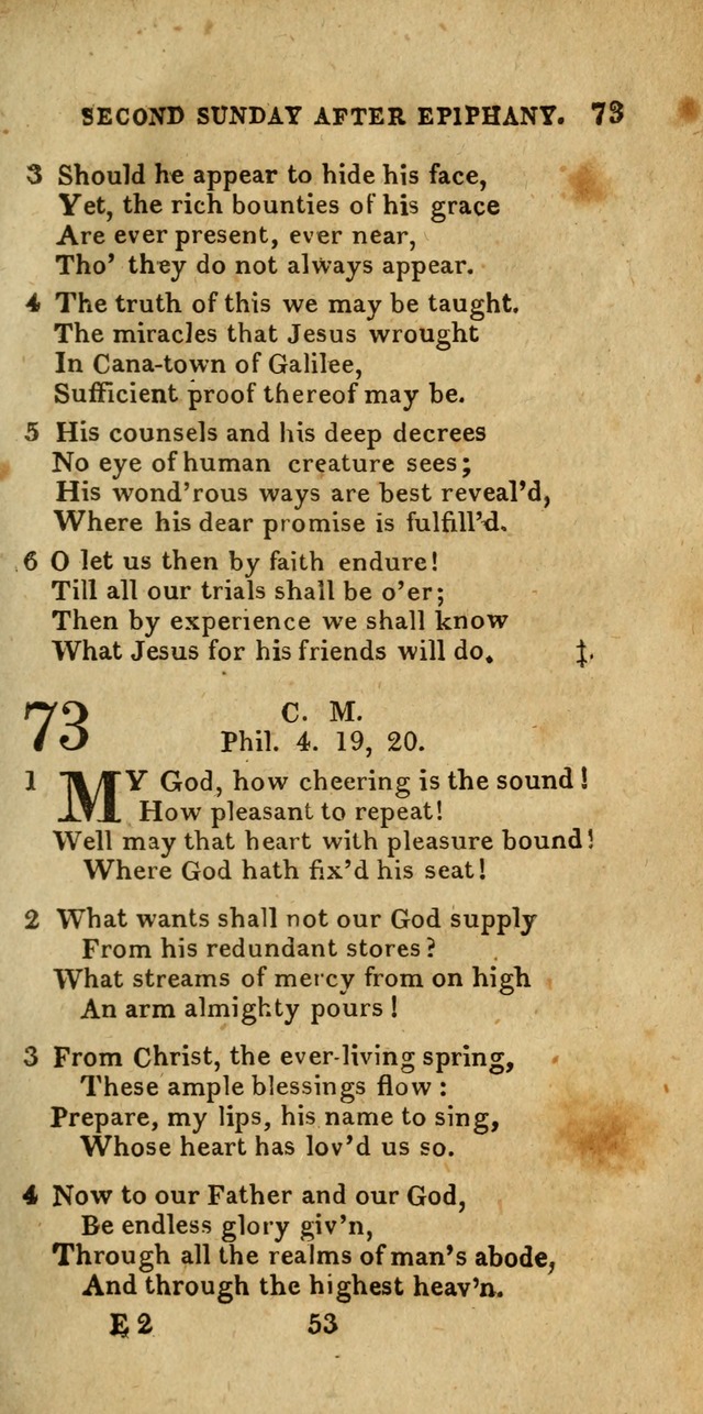 Church Hymn Book; consisting of hymns and psalms, original and selected. adapted to public worship and many other occasions. 2nd ed. page 53