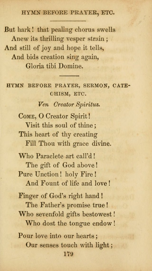 The Catholic Hymn Book: a collection of hymns, anthems, etc. for all  holydays of obligation and devotion throughout the year page 179