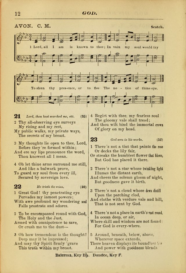 The Christian Hymnal: a choice collection of hymns and tunes for congregational and social worship page 12