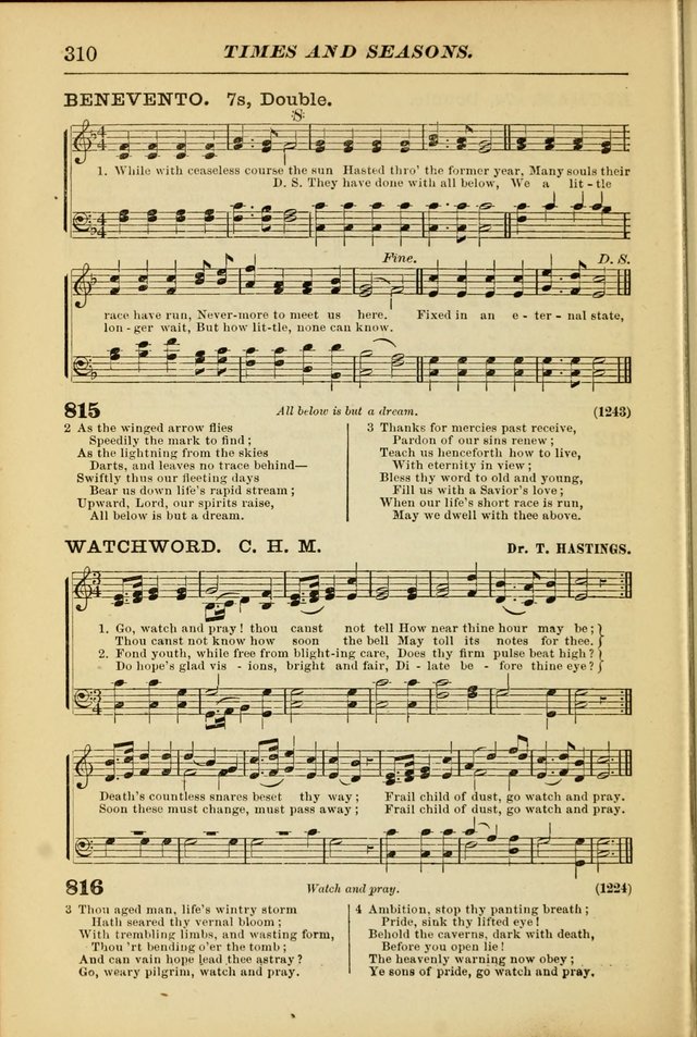 The Christian Hymnal: a choice collection of hymns and tunes for congregational and social worship page 310