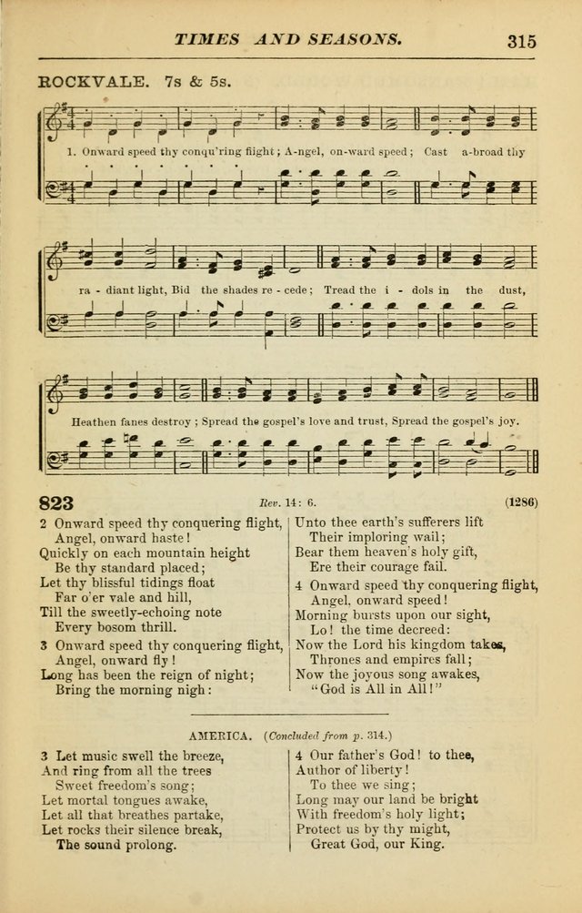 The Christian Hymnal: a choice collection of hymns and tunes for congregational and social worship page 315