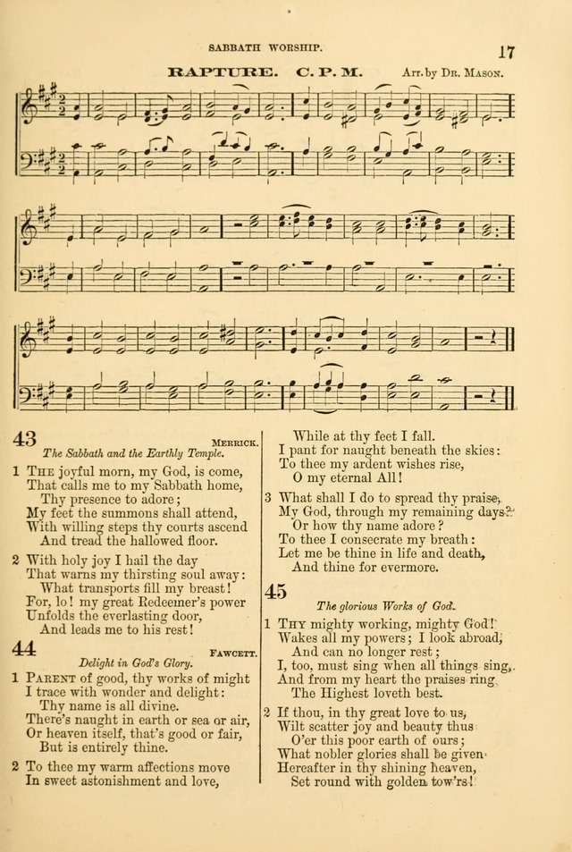 Church Harmonies: a collection of hymns and tunes for the use of Congregations page 17