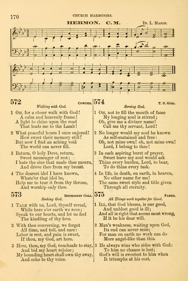 Church Harmonies: a collection of hymns and tunes for the use of Congregations page 170