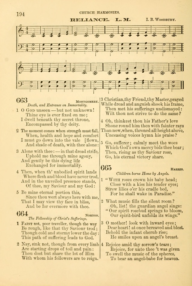 Church Harmonies: a collection of hymns and tunes for the use of Congregations page 194