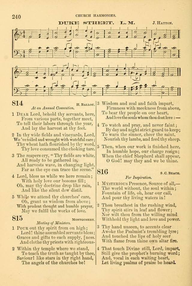 Church Harmonies: a collection of hymns and tunes for the use of Congregations page 240