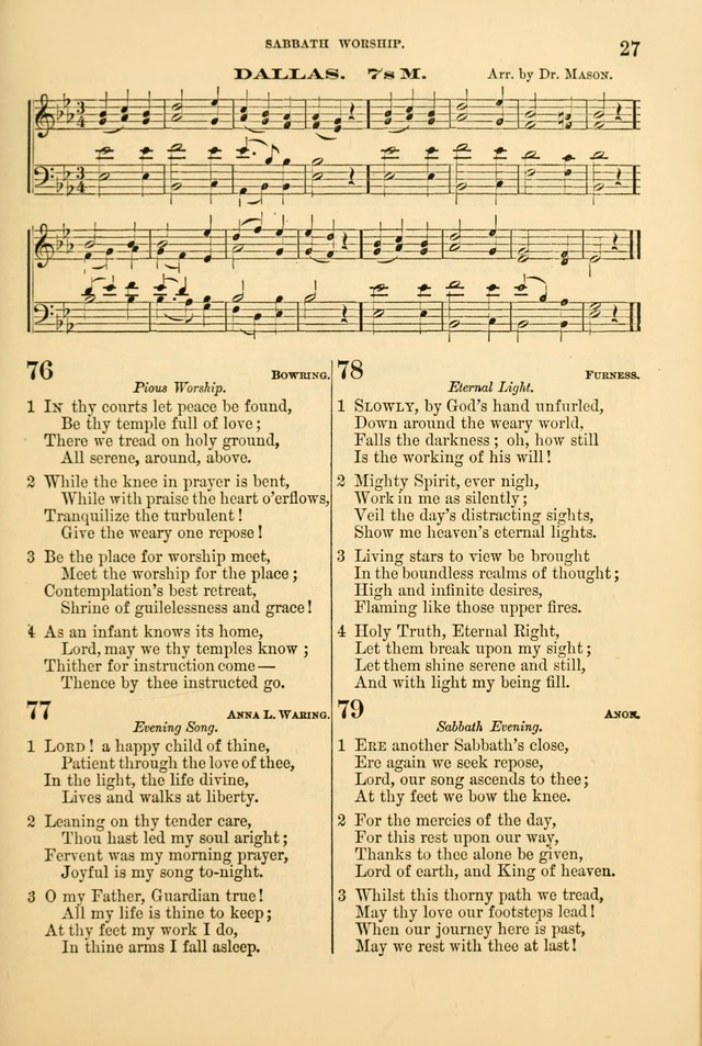 Church Harmonies: a collection of hymns and tunes for the use of Congregations page 27