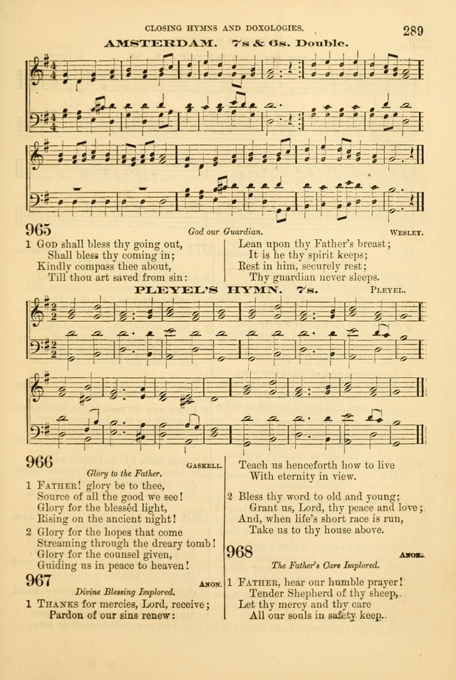 Church Harmonies: a collection of hymns and tunes for the use of Congregations page 289