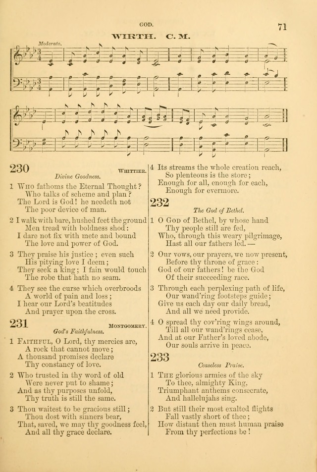 Church Harmonies: a collection of hymns and tunes for the use of Congregations page 71