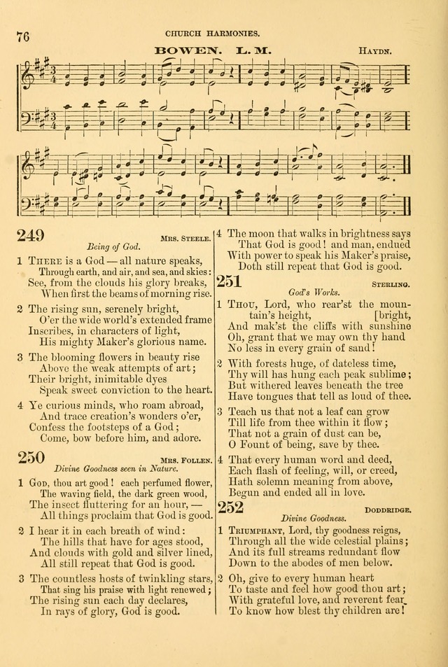 Church Harmonies: a collection of hymns and tunes for the use of Congregations page 76