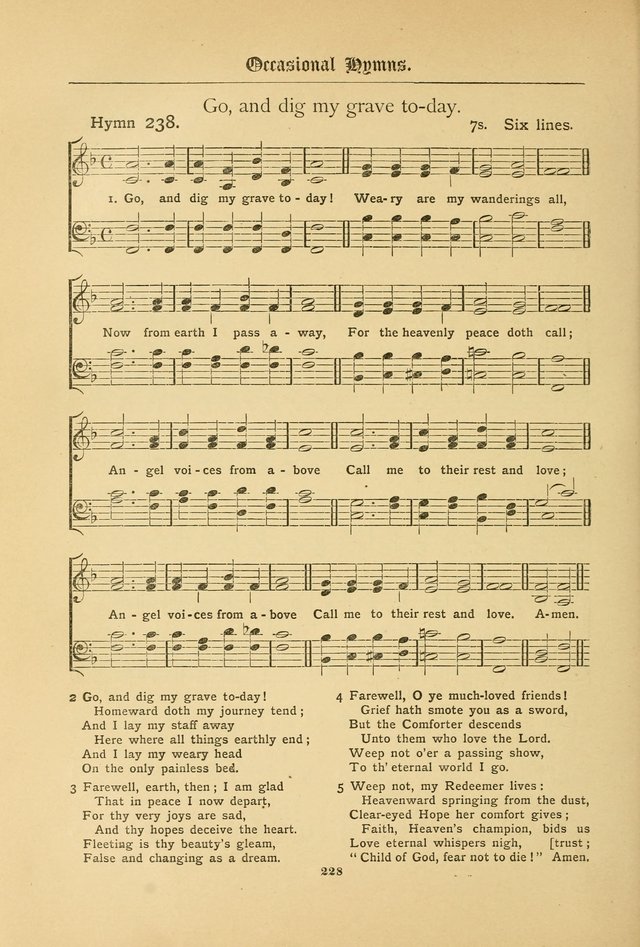 The Catholic Hymnal: containing hymns for congregational and home use, and the vesper psalms, the office of compline, the litanies, hymns at benediction, etc. page 228