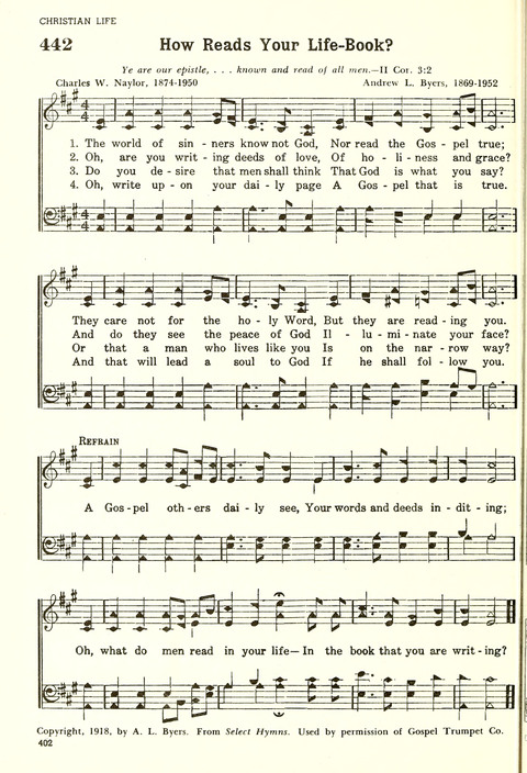 Christian Hymnal (Rev. ed.) page 394
