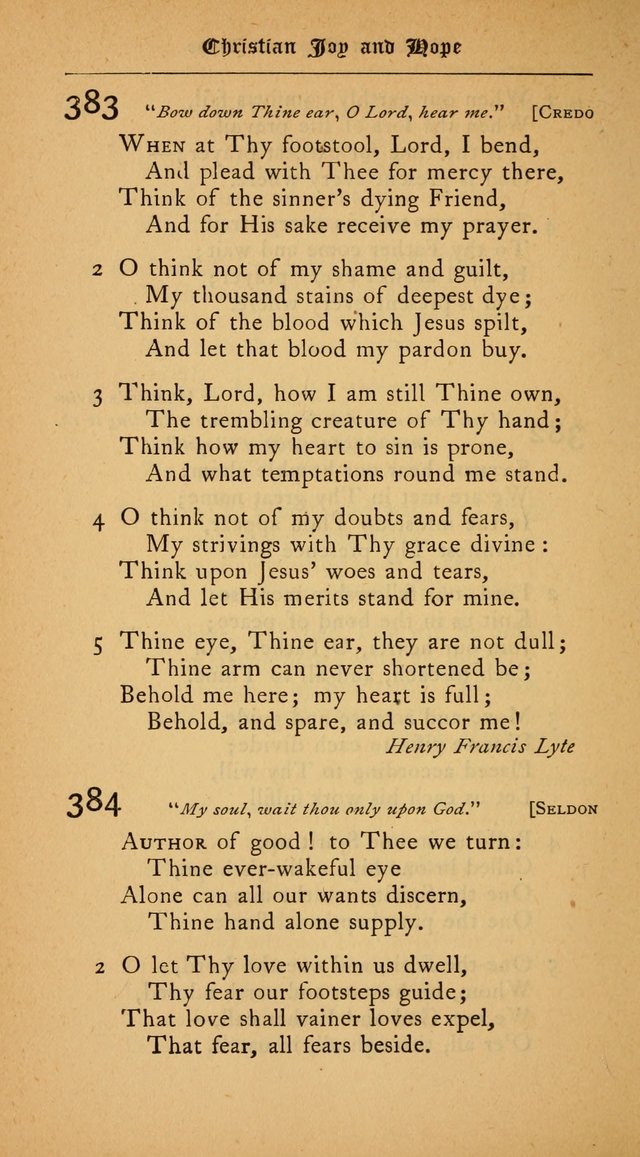 The College Hymnal: for divine service at Yale College in the Battell Chapel page 276