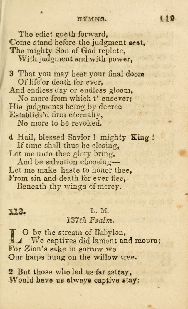 A Collection of Hymns, Designed for the Use of the Church of Christ page 120