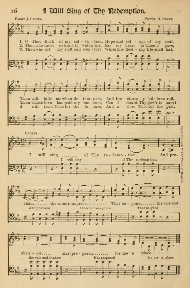 Church Hymns and Gospel Songs: for use in church services, prayer meetings, and other religious gatherings  page 222