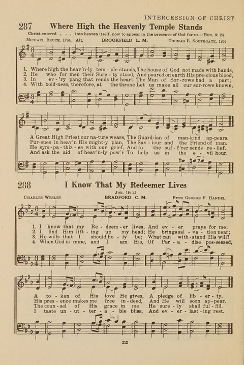 Church Hymnal, Mennonite: a collection of hymns and sacred songs suitable for use in public worship, worship in the home, and all general occasions (1st ed. ) [with Deutscher Anhang] page 212