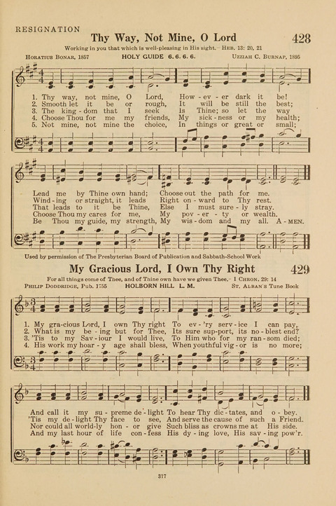 Church Hymnal, Mennonite: a collection of hymns and sacred songs suitable for use in public worship, worship in the home, and all general occasions (1st ed. ) [with Deutscher Anhang] page 317