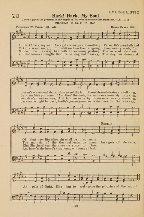 Church Hymnal, Mennonite: a collection of hymns and sacred songs suitable for use in public worship, worship in the home, and all general occasions (1st ed. ) [with Deutscher Anhang] page 406