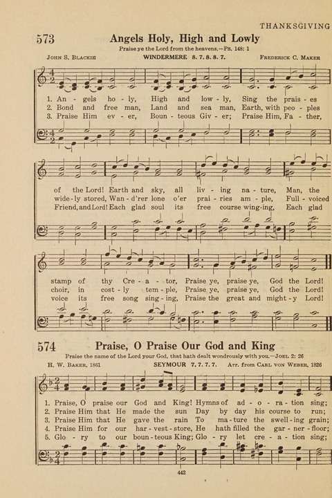 Church Hymnal, Mennonite: a collection of hymns and sacred songs suitable for use in public worship, worship in the home, and all general occasions (1st ed. ) [with Deutscher Anhang] page 442