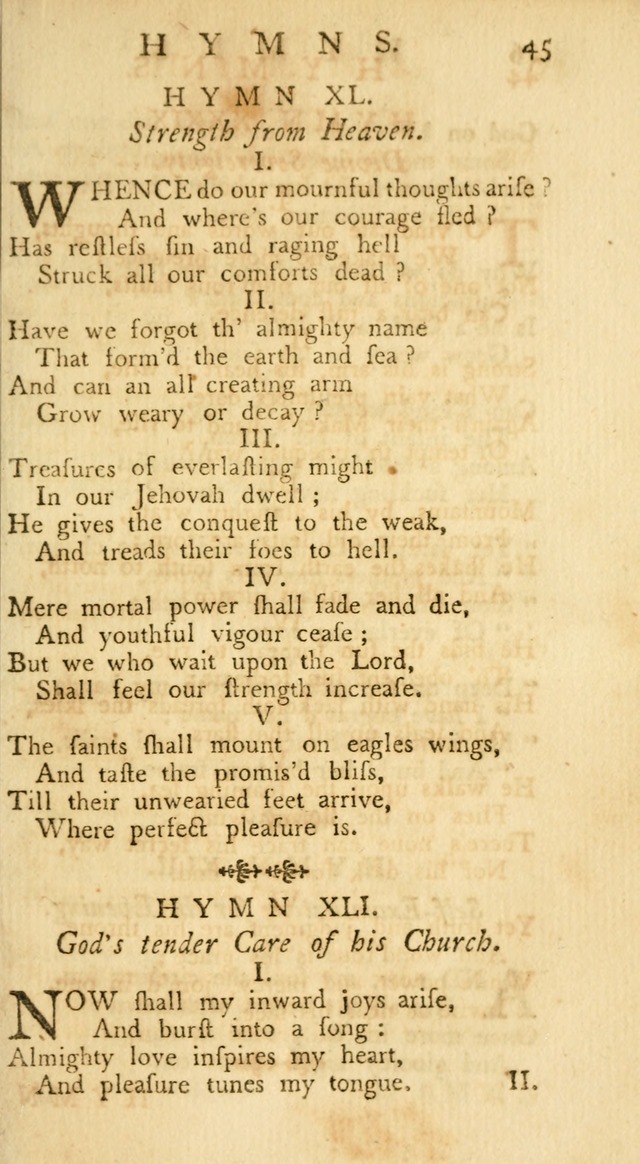 A Collection of Hymns, More Particularly Designed for the Use of the  West Society in Boston. (2nd ed. with Additions) page 45