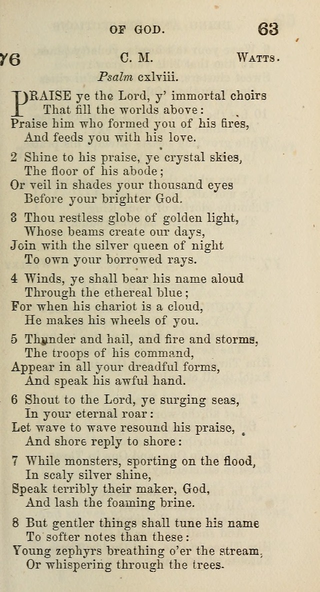 A Collection of Hymns for Public, Social, and Domestic Worship page 63