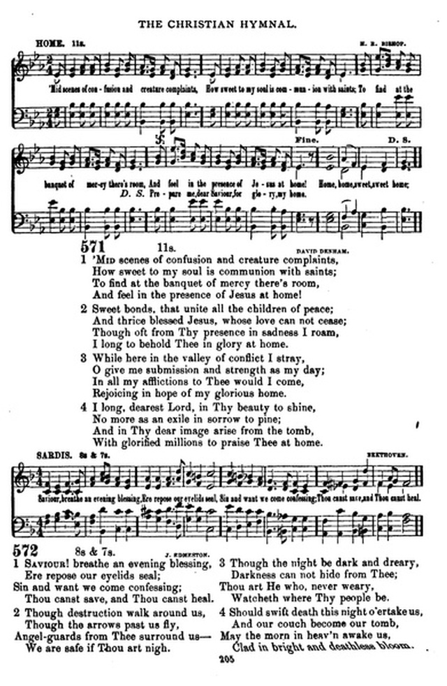 The Christian hymnal: a collection of hymns and tunes for congregational and social worship; in two parts (Rev.) page 205