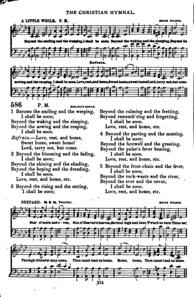 The Christian hymnal: a collection of hymns and tunes for congregational and social worship; in two parts (Rev.) page 212