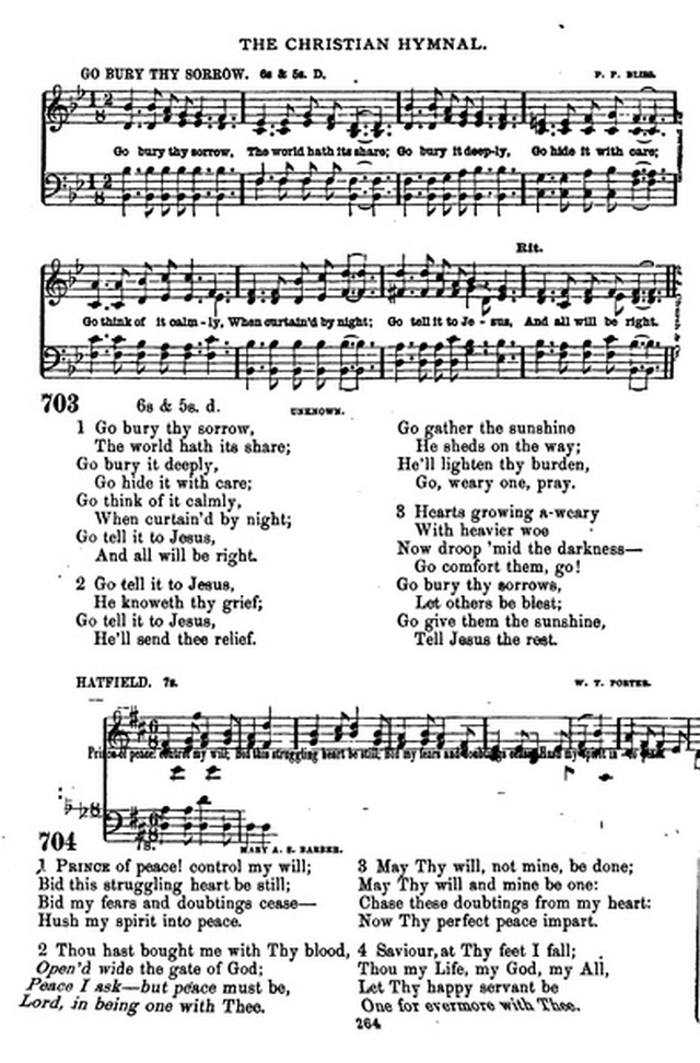 The Christian hymnal: a collection of hymns and tunes for congregational and social worship; in two parts (Rev.) page 264
