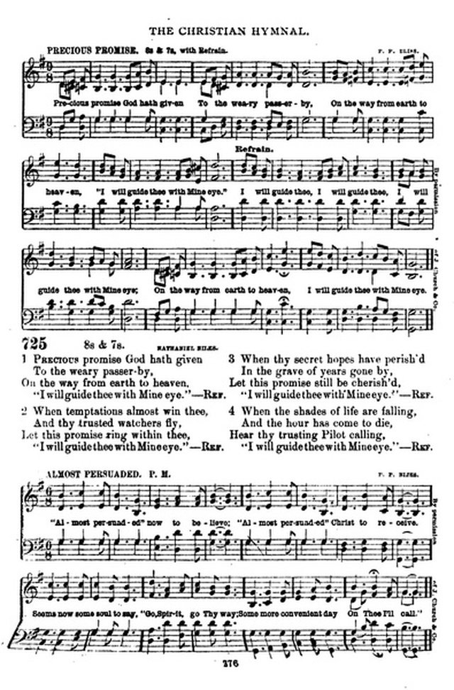 The Christian hymnal: a collection of hymns and tunes for congregational and social worship; in two parts (Rev.) page 276