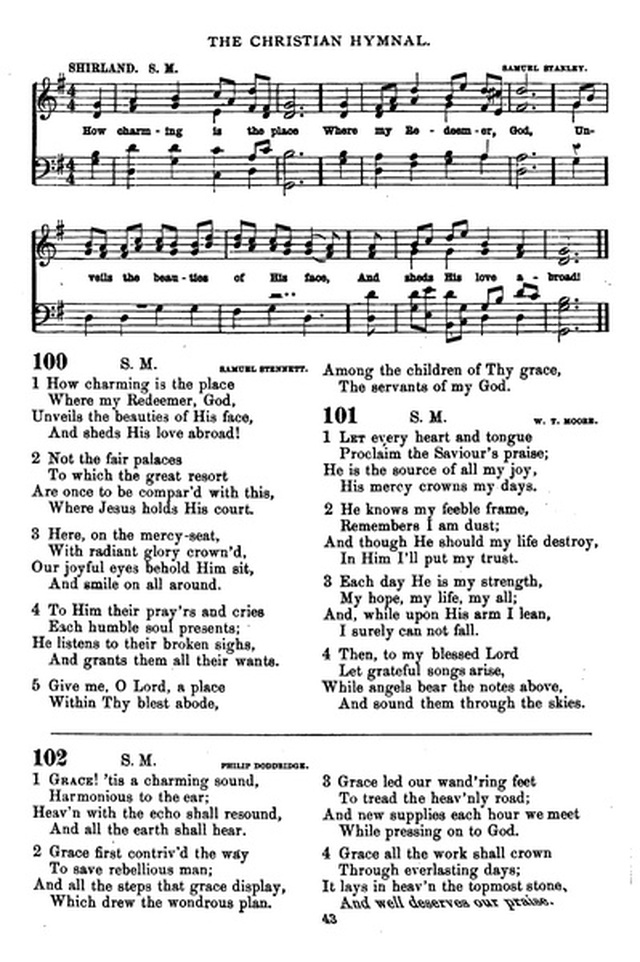 The Christian hymnal: a collection of hymns and tunes for congregational and social worship; in two parts (Rev.) page 43
