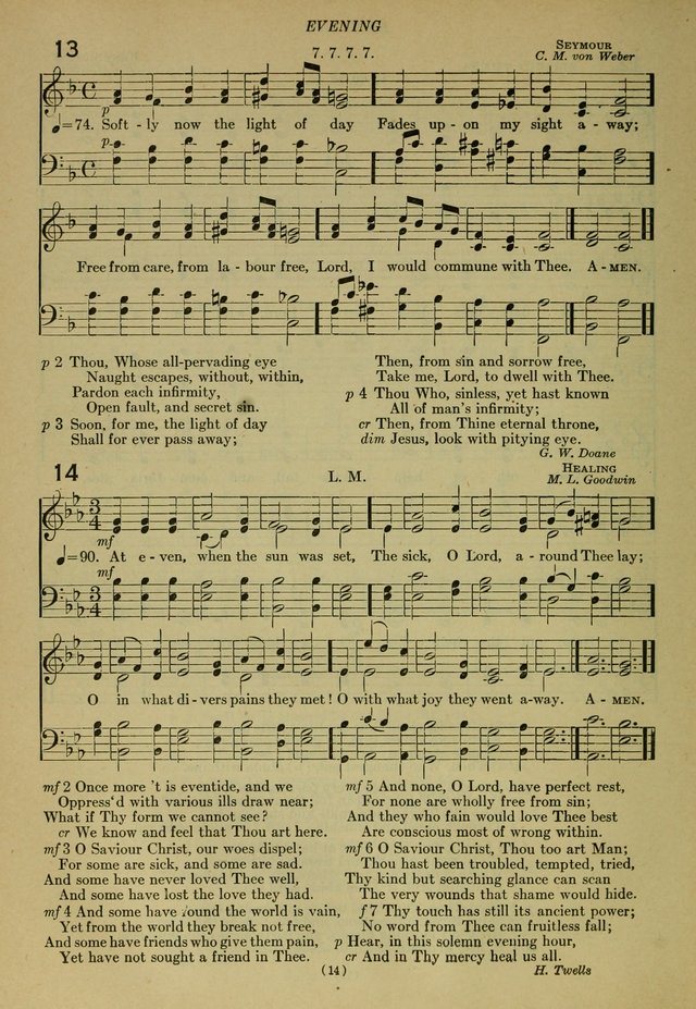 The Church Hymnal: containing hymns approved and set forth by the general conventions of 1892 and 1916; together with hymns for the use of guilds and brotherhoods, and for special occasions (Rev. ed) page 15