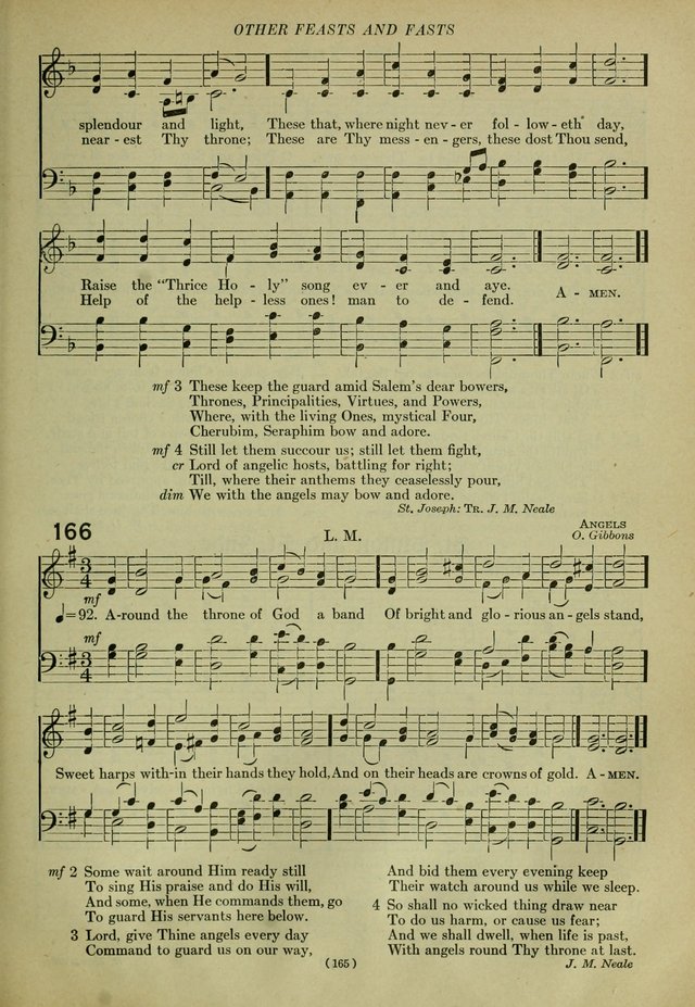 The Church Hymnal: containing hymns approved and set forth by the general conventions of 1892 and 1916; together with hymns for the use of guilds and brotherhoods, and for special occasions (Rev. ed) page 166