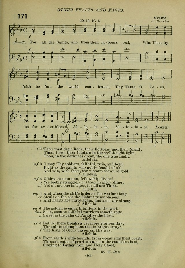 The Church Hymnal: containing hymns approved and set forth by the general conventions of 1892 and 1916; together with hymns for the use of guilds and brotherhoods, and for special occasions (Rev. ed) page 170