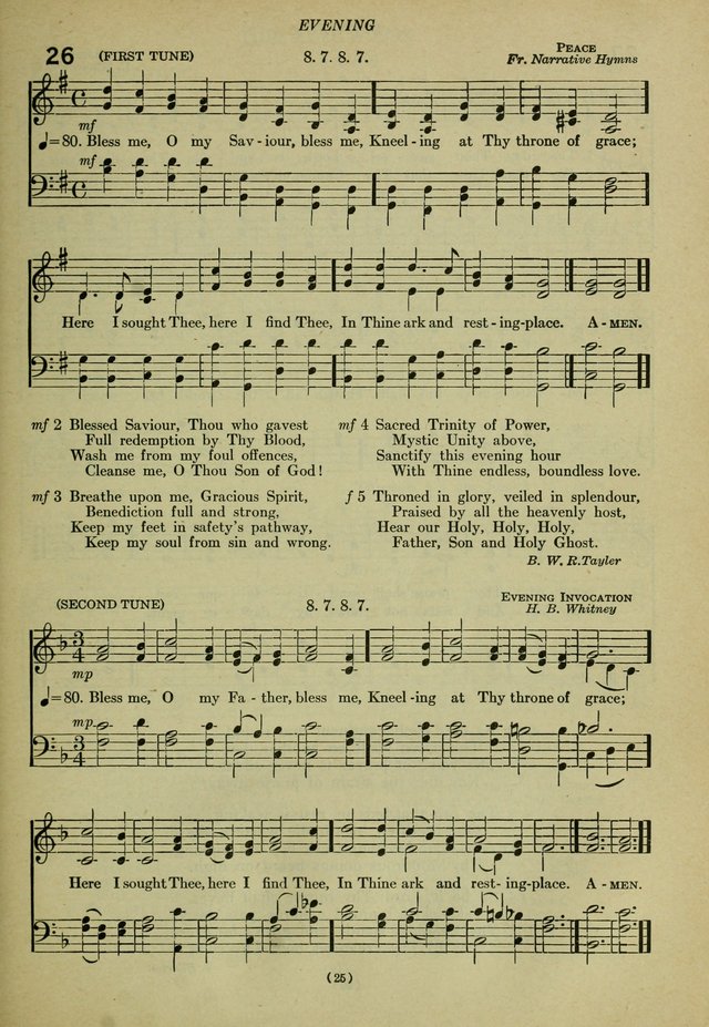 The Church Hymnal: containing hymns approved and set forth by the general conventions of 1892 and 1916; together with hymns for the use of guilds and brotherhoods, and for special occasions (Rev. ed) page 26