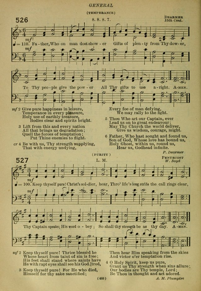 The Church Hymnal: containing hymns approved and set forth by the general conventions of 1892 and 1916; together with hymns for the use of guilds and brotherhoods, and for special occasions (Rev. ed) page 489
