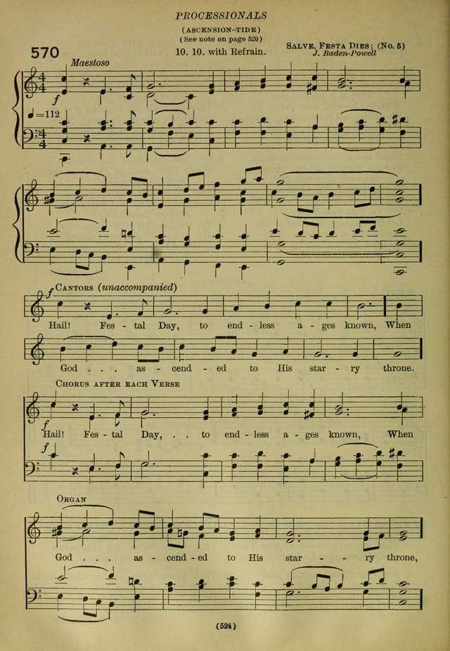 The Church Hymnal: containing hymns approved and set forth by the general conventions of 1892 and 1916; together with hymns for the use of guilds and brotherhoods, and for special occasions (Rev. ed) page 525