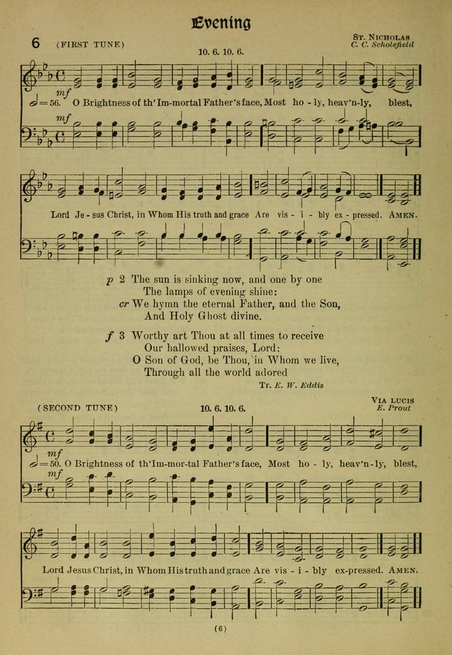 The Church Hymnal: containing hymns approved and set forth by the general conventions of 1892 and 1916; together with hymns for the use of guilds and brotherhoods, and for special occasions (Rev. ed) page 7