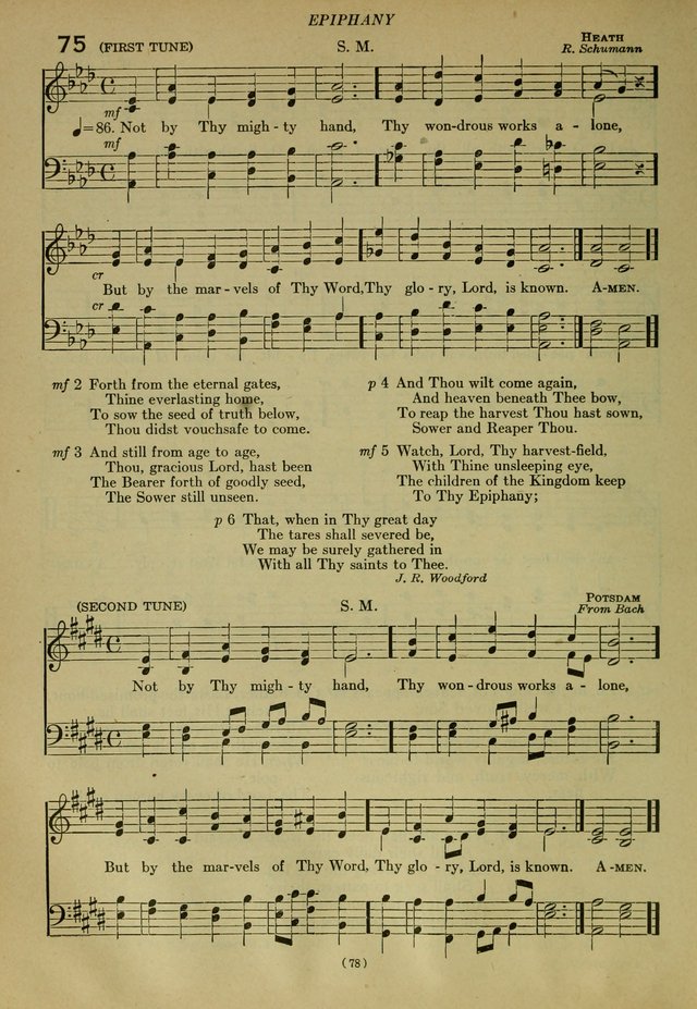 The Church Hymnal: containing hymns approved and set forth by the general conventions of 1892 and 1916; together with hymns for the use of guilds and brotherhoods, and for special occasions (Rev. ed) page 79