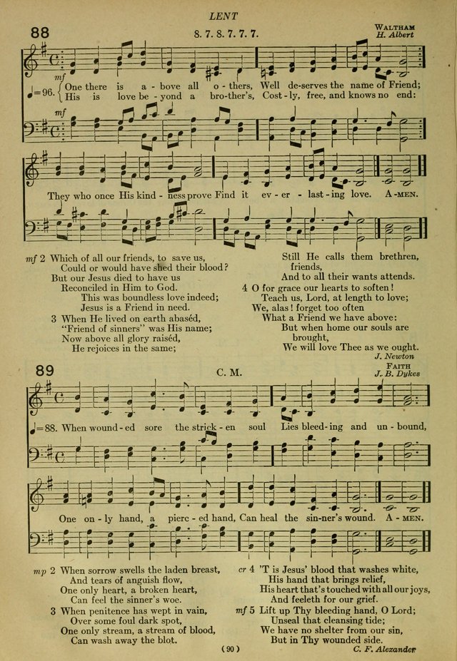 The Church Hymnal: containing hymns approved and set forth by the general conventions of 1892 and 1916; together with hymns for the use of guilds and brotherhoods, and for special occasions (Rev. ed) page 91