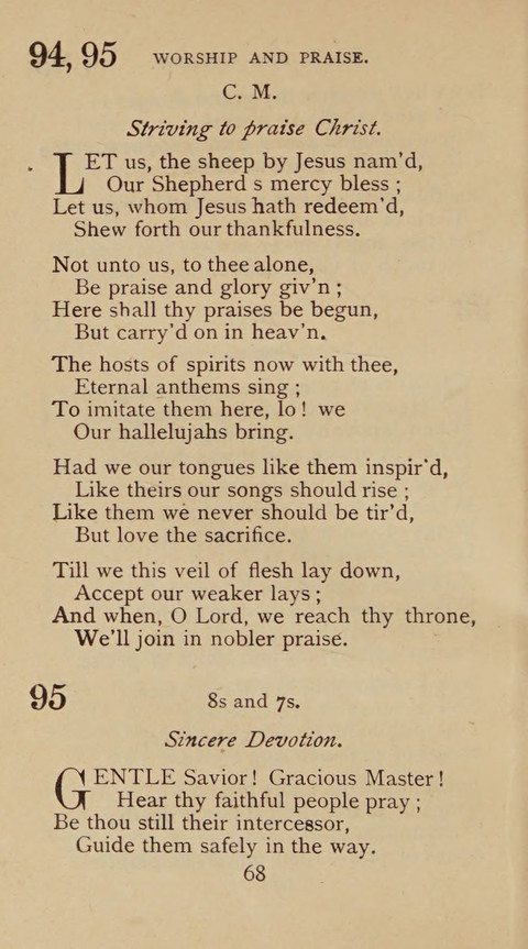 A Collection of Hymns and Sacred Songs: suited to both private and public devotions, and especially adapted to the wants and uses of the brethren of the Old German Baptist Church page 62