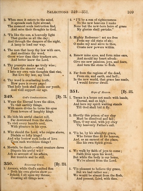 Congregational Hymn and Tune Book; containing the Psalms and Hymns of the General Association of Connecticut, adapted to Suitable Tunes page 109