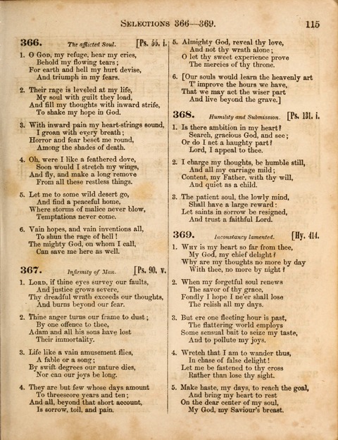 Congregational Hymn and Tune Book; containing the Psalms and Hymns of the General Association of Connecticut, adapted to Suitable Tunes page 115